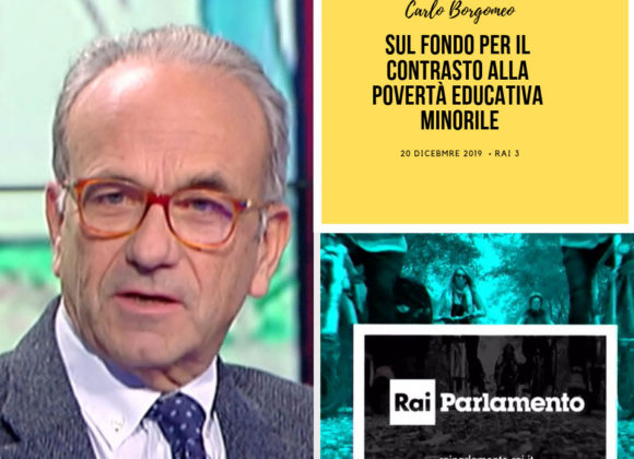 Carlo Borgomeo ospite a RAI 3 sul contrasto alla povertà educativa