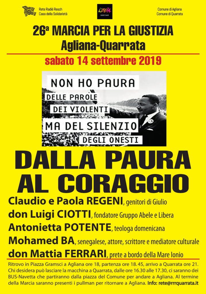 manifesto marcia per la giustizia 2019